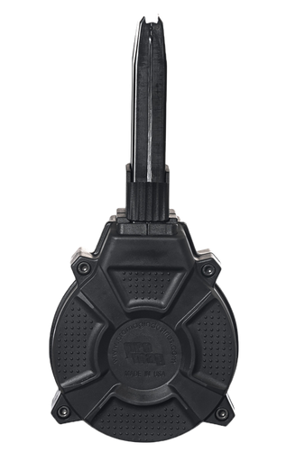 [708279015182] ProMag Industries Magazine, 9mm, 50rd Drum, Fits Taurus PT 111, Polymer, Black