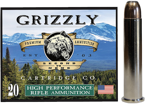 [815152012203] Grizzly Ammo 45-70 Gov+P 350gr Bonded Flat Point, 20rd Box