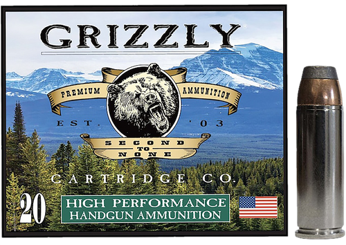 [815152010179] Grizzly Ammo 45 Colt+P 300gr Bonded Flat Point, 20rd Box