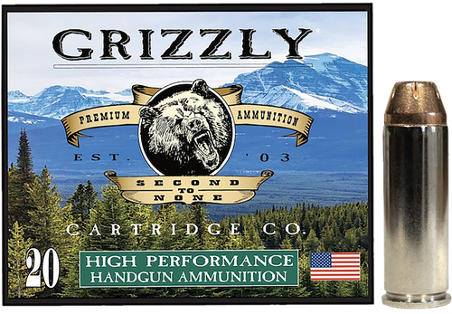 [815152010162] Grizzly Ammo 45 Colt+P 225gr Jacketed Hollow Point, 20rd Box