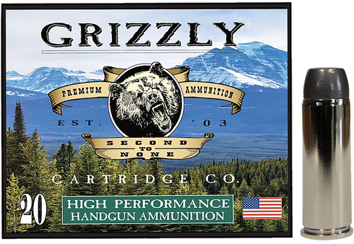 [815152010155] Grizzly Ammo 45 Colt 265gr Wide Flat Nose Gas Check, 20rd Box