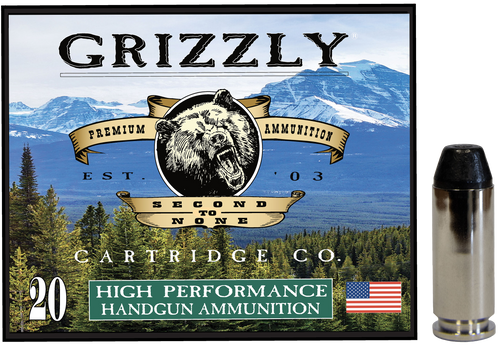 [815152010582] Grizzly Ammo 10mm ACP 220gr Full Metal Jacket Flat Point, 20rd Box